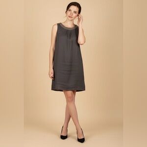 Lungo Largo size Large Navy Blue sequenced Collar dress